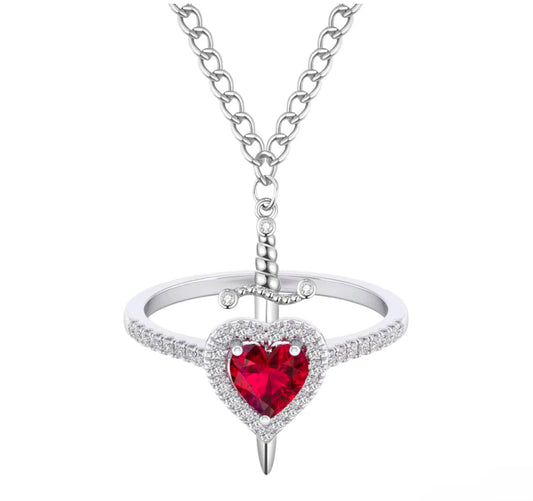 Heart & Sword Ring Bracelet