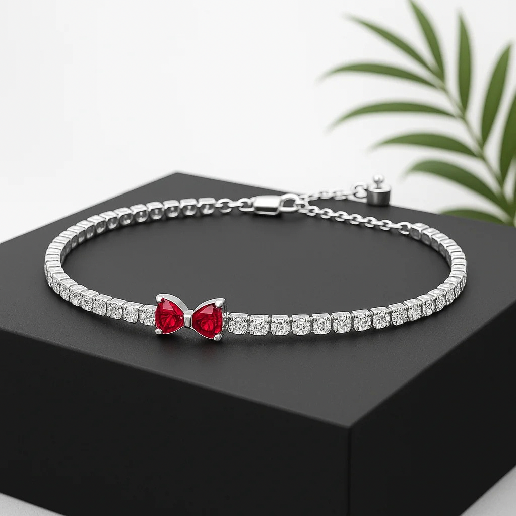 Amorvia Bow Tennis Bracelet